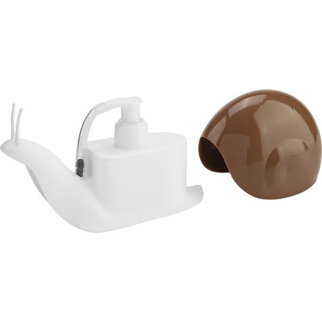 Distributeur de savon liquide mural en forme d'escargot, pompe à lotion pour salle de bain, accessoire brun, bidon de 500ml (1/5)