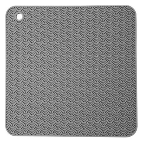 Tapis chauffant carré en silicone - Tapis chauffant - Tapis chauffant trépied - Protège-table - Dessous de plat résistant à la chaleur - Gris (1/5)