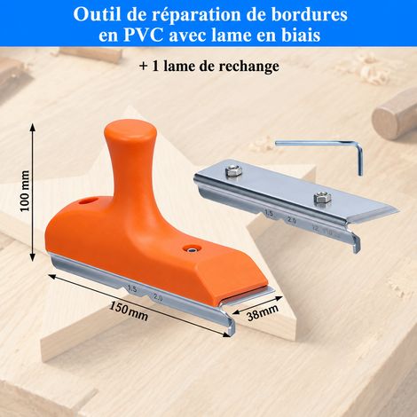 Rabot d'affleurage et d'ébavurage de chant 3 en 1 avec lame de rechange 1 17,5 × 11 × 5 cm 367 g – Livraison gratuite