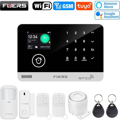 (Pack 1) Système d'alarme intelligent Wi-Fi GSM pour la sécurité de votre domicile, antivol sans fil 433 MHz (1/5)