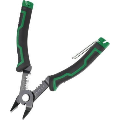 Pince coupante latérale 3 en 1, pince à dénuder et pince coupante pour câbles 20-10 AWG, poignée antidérapante, ressort caché pour petits travaux et circuits imprimés, vert-NANOTEH (1/5)