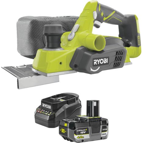 Confezione pialla RYOBI 18V OnePlus 82mm R18PL-0 - 1 batteria 4.0Ah - 1 caricatore veloce 2.0Ah RC18120-140 (1/5)