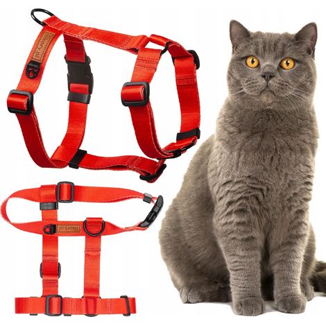 Harnais de protection WALKING pour chatte adulte Ukory ROUGE S 20 mm (1/5)