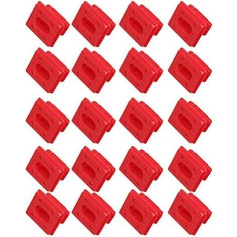 20 Pcs/Ensemble Dashboard Dash Trim Strip Clips Rouge Insérer Oeillets Keeper Clip compatible avec E46 E65 / E66 E83N Panneau Intérieur Boucles De Fixation