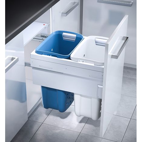 Double panier à linge encastrable 66L Hailo Laundry Carrier 500 (1/5)