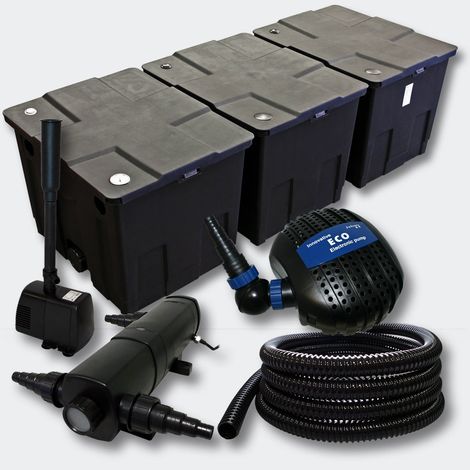 Kit: pompa per fontana sterilizzatrice UV Pond Filtration 90000l 36 Watt