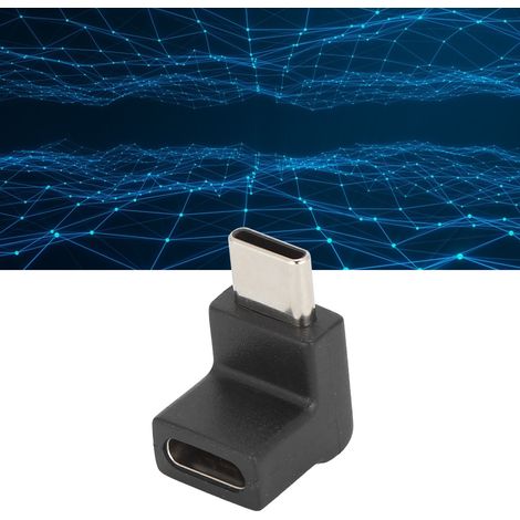 Adaptateur USB-C Mâle vers Femelle Coude 90° pour Téléphones Tablettes PC Portable (1/5)