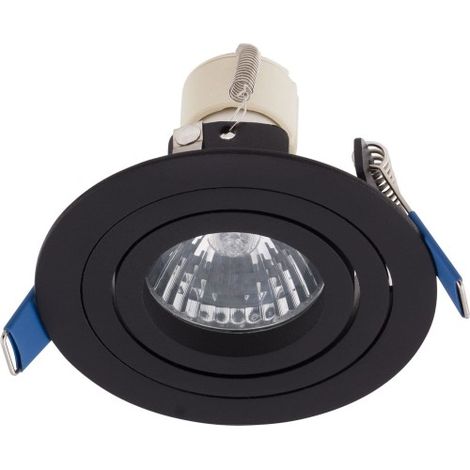 Faretto incasso orientabile tondo nero GU10 50W Maxlight