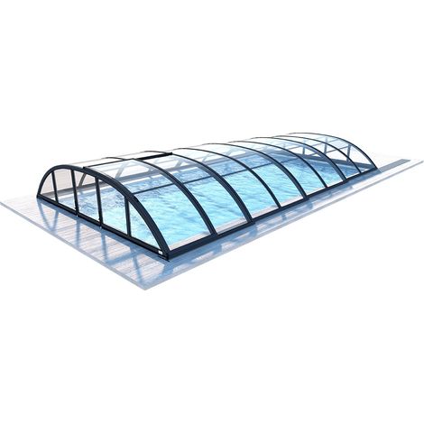 Copertura telescopica per piscina Horizon - 7.43x3.50 m - Policarbonato compatto da 3 mm - per la piscina BAS7308 - ECO338 (1/5)