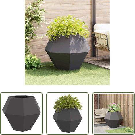 Jardinier en acier - Jardinière Noir 100 x 100 x 80 cm Acier (1/5)