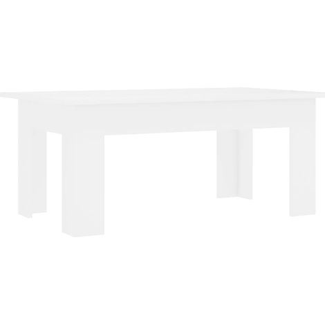 INLIFE Table basse Blanc 100 x 60 x 42 cm Aggloméré (1/5)