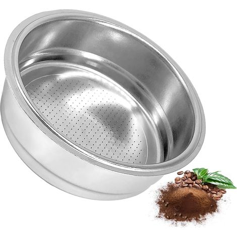 Filtre À Café Inox 51mm Dose Accessoire Porte-filtre Sans Pression Pour Machine Expresso Compatible Avec De Type Panier À Café Réutilisable Trous du filtre 0.3mm (1/5)