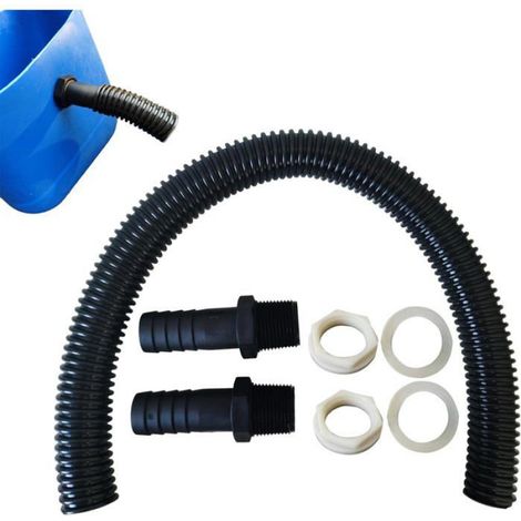 Kit De Raccordement Pour Recuperateur D Eau De Pluie - Tuyau Avec Embouts BSP 3/4 - Pour Jardin Et Stockage - 1 Piece (1/5)