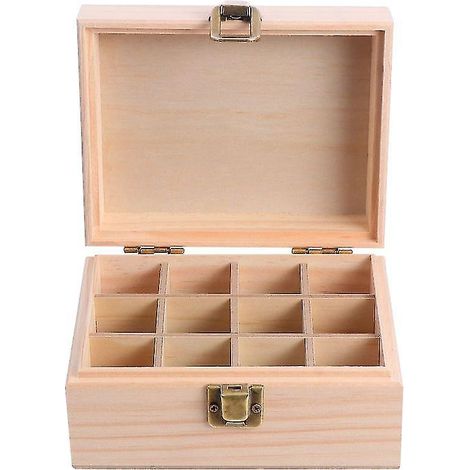 1 boîte de rangement en bois pour huiles essentielles (1/3)