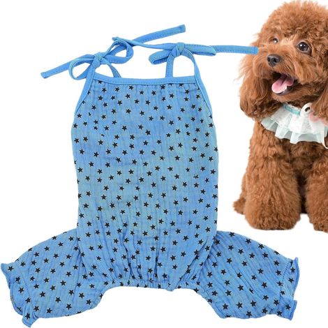 Dog Summer Dress, T Shirt for Dogs, Pet Clothes, Star Shaped Dog