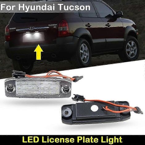 Éclairage de plaque d'immatriculation arrière à LED blanche pour Hyundai Tucson 2005-2009 (1/4)