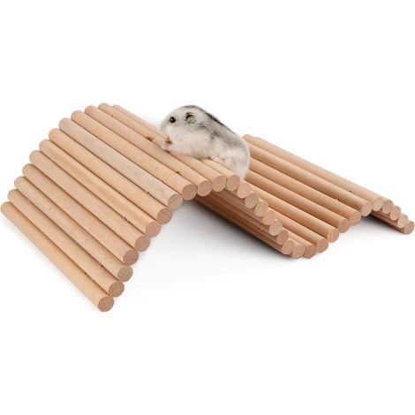 Hamster Climbing Ladder Wooden Hanging Bridge for Guinea Pigs Rats Hedgehog Gerbils Mice Sugar Glider and Other Small Animals (1/5)