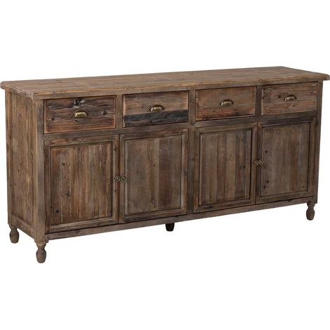 Aparador de madera 4 cajones y 4 puertas 180x45x86h cm (1/5)