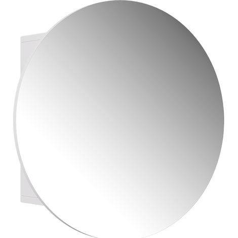 Specchio contenitore bagno Loki, Bianco, 60 x 60 cm con 2 scomparti, Vicco