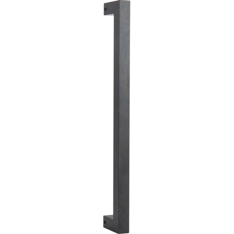 Poignée de porte HT, longueur 800 mm, poignée de barre pour portes en bois et en verre, acier noir huilé, argent (1/5)