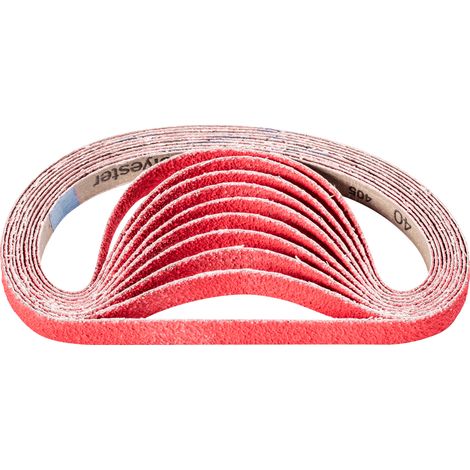 PFERD TOOLS Keramikkorn Schleifband BA 16x520mm CO-COOL40 für Edelstahl-Schliff mit Bandschleifer 50 Stk (1/4)