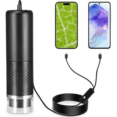 USB-Digitalmikroskop, tragbares Endoskop mit 50- bis 1600-facher Vergrößerung und 8 LEDs für Android