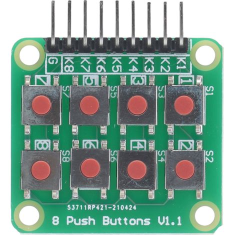2x4-Matrix-Membrantastatur mit 8 Drucktasten für Mikrocontroller, Leiterplatten-Tastenmodul, Miniaturschalter (1/5)