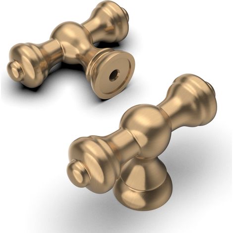 4 Möbelgriffe aus Zinklegierung, Schrankgriffe, Schubladengriffe, Champagnergold
