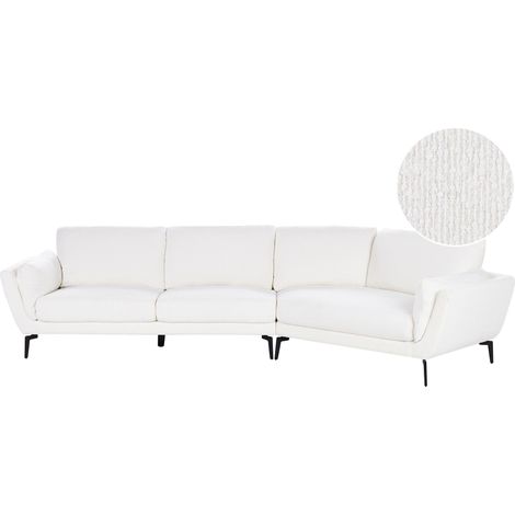 Sofa 3-Sitzer KANSSELI Bouclé Weiß