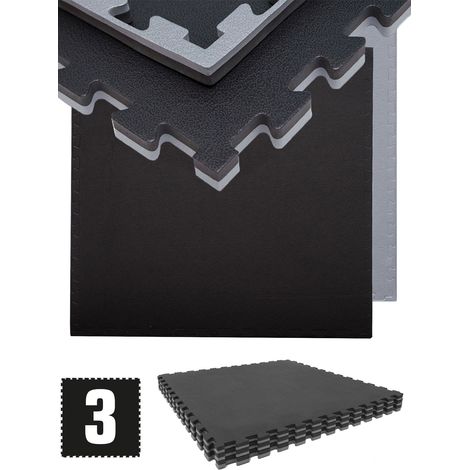 2.4mq Tappeto Palestra 2 cm - Set di 3 Tappetini per Fitness 90x90 EVA Gym Mat (1/5)