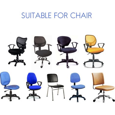 Lot de 2 housses de protection universelles extensibles pour dossier de chaise de bureau/ordinateur, compatibles avec les chaises de dessinateur pivotantes. (1/4)