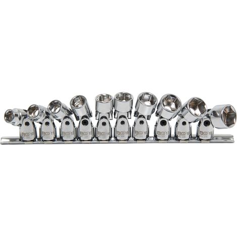 BGS Kardangelenk-Einsatz-Satz Sechskant Antrieb Innenvierkant 10 mm (3/8") SW 10 - 19 mm 10-tlg. (1/8)