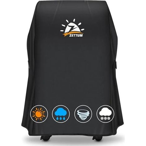 Housse de barbecue 76 x 66 x 110 cm pour grill à gaz 210 V, en tissu Oxford 600D imperméable, coupe-vent et protection UV. (1/5)