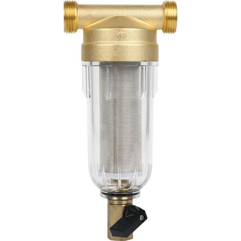 Filtre Fin Rinçable, Pré-Filtre, Filtre à Eau du Robinet (1/2 "), Filtre à Sédiments Pré-Filtre, Filtre à Eau à Sédiments Rotatif, pour Filtre à Sédiments pour Tuyau d'eau de Puits (1/5)