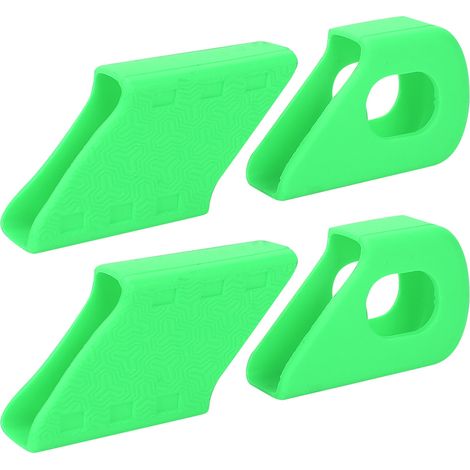 Manchon de Protection de manivelle de vélo en Silicone, 4 pièces, bottes de bras, accessoire de vélo (vert) (1/5)