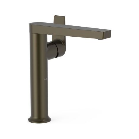 Mitigeur haut avec manette latérale pour lavabo Project Noir bronze - TRES 22164701KMB