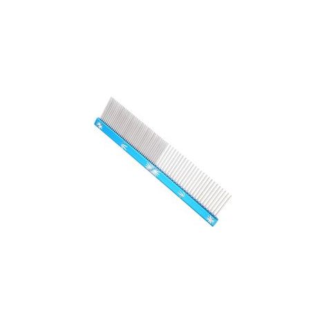 Peine para perros y gatos de pelo largo - Peine cortapelo para mascotas (Azul, m1111 20 cm) - Crezuo