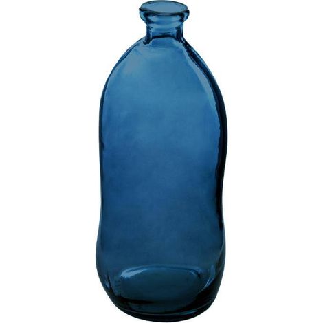 Vaso Uly in vetro riciclato blu tempesta H35cm - Atmosphera créateur d'intérieur