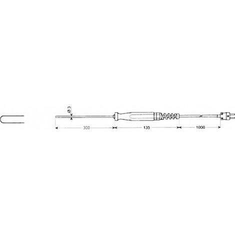 Tauchfühler Greisinger GTF 1200/300 -200 bis 1150 °C K