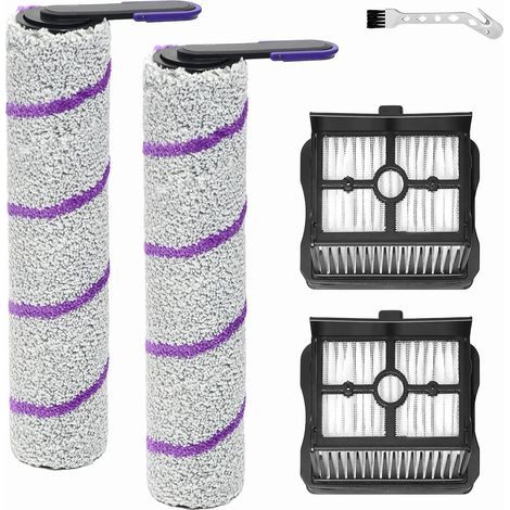 Ersatzwalzenbürste für Rowenta X-Clean 10, Zubehör für Narwal S20 Pro Nass- und Trockensauger, 2 Bürstenwalzen + 2 Filter + Reinigungsbürste