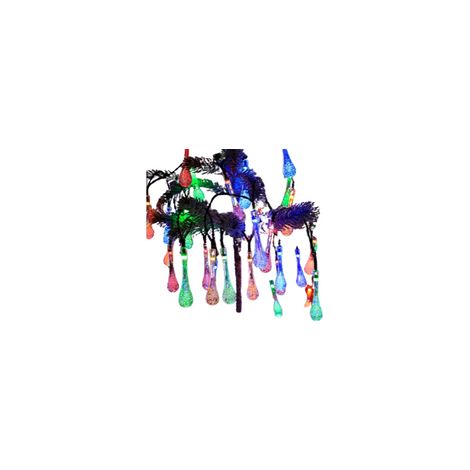 Lampes solaires de jardin en forme de gouttes d'eau - Lumières colorées (7 m, 50 LED) (1/5)