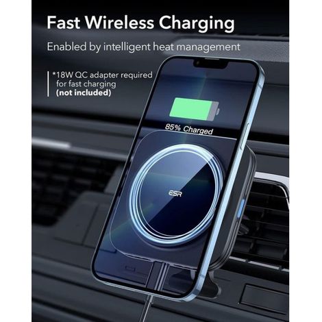 Chargeur Induction Voiture, Compatible avec iPhone 12/13, Chargeur sans Fil Voiture Magnétique Rapide, Support Voiture Magnét (1/5)