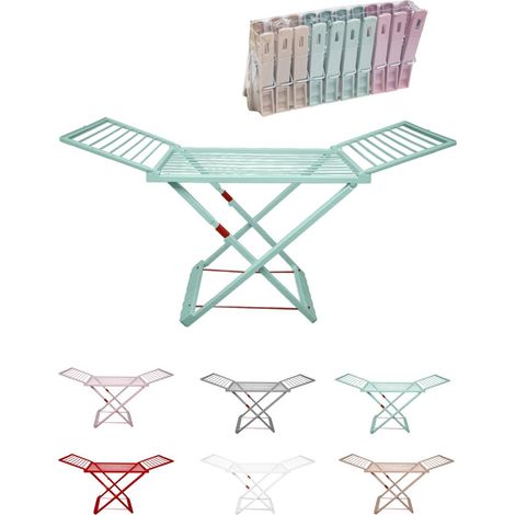 Tendedero Plegable de Resina Incluye 20 Pinzas – Tendal Abatible Balcón para Interior y Exterior (1/5)