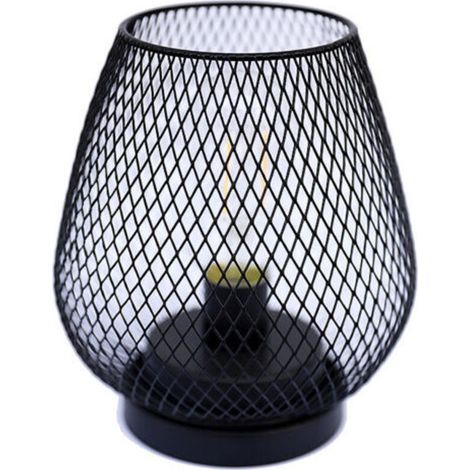 Lanterne LED en forme de cage en métal alimentée par piles avec LED idéale pour les mariages, les fêtes, les événements sur la terrasse, pour l'intérieur et l'extérieur