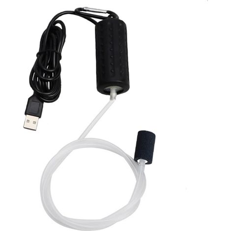 Pompe à air pour aquarium 1W Mini USB, pompe à oxygène portable ultra silencieuse, aérateur à économie d'énergie avec diffuseur d'air. (1/5)