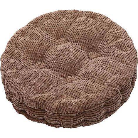 Coussin rond pour fauteuil tatami, 40 cm de diamètre, couleur café - Coussin d'assise épais pour intérieur, idéal pour le bureau, la maison, la salle à manger, la voiture et le salon - Décoration simp (1/5)