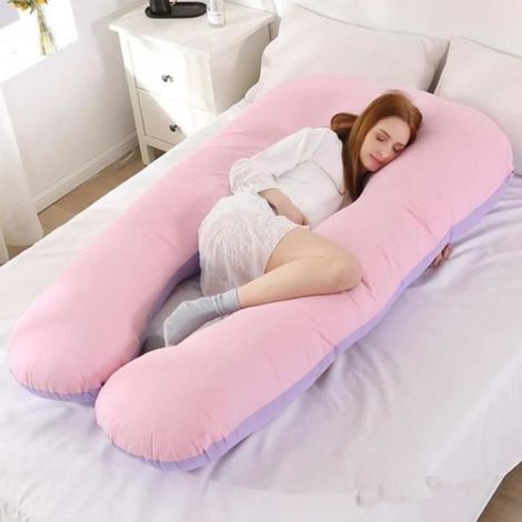 Oreiller de soutien du sommeil en coton en forme de U, utilisé pour les femmes enceintes, la literie, pendant la grossesse