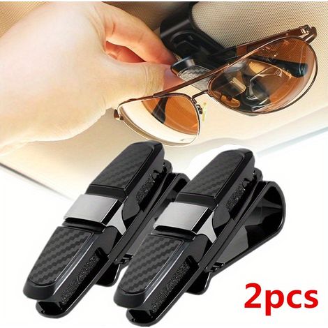 Lot de 2 clips pour pare-soleil de voiture – Supports portables pour lunettes, tickets, cartes et lunettes de soleil (1/5)