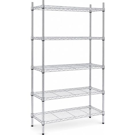 Oypla 5 Tier Heavy Duty Steel Wire Rack Shelf Storage Shelving Unit (1/5)