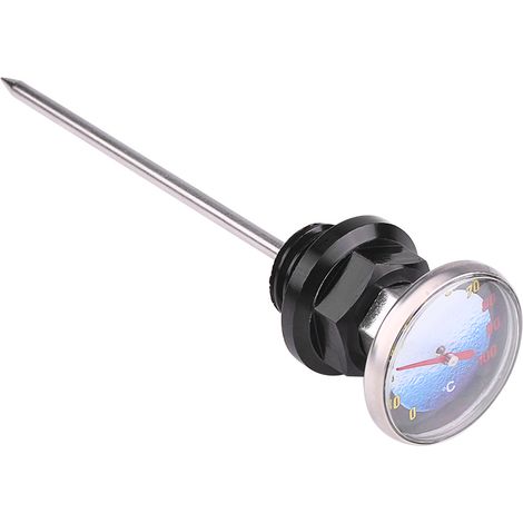 Ölmessstab aus Aluminiumlegierung mit Thermometer für 125-cm³-Motocross-Motorräder, schwarz, Motortemperaturanzeige, robustes Zubehör. (1/5)